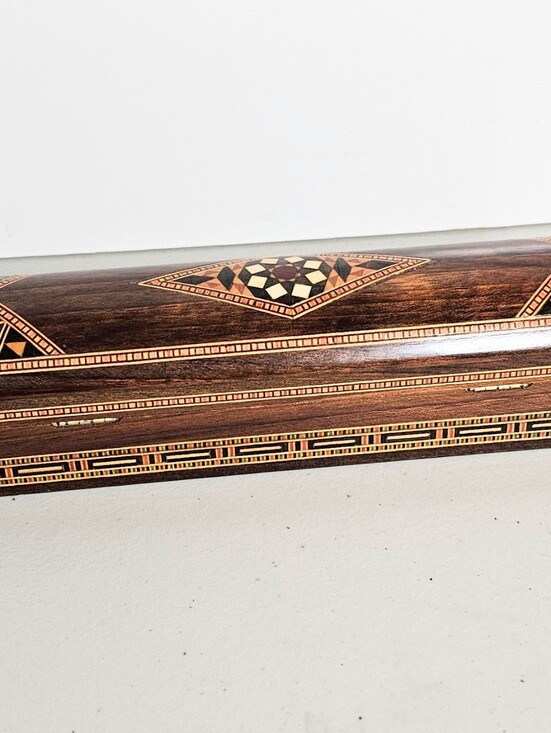 Vintage Other - Vintage Handmade Marquetry Micro Wood Inlay Frankincense Trinket Decor Box